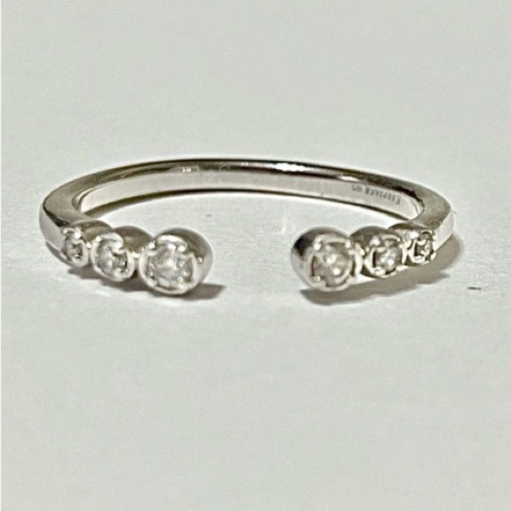 Keepsake Open Ring with Diamonds in Sterling Silver